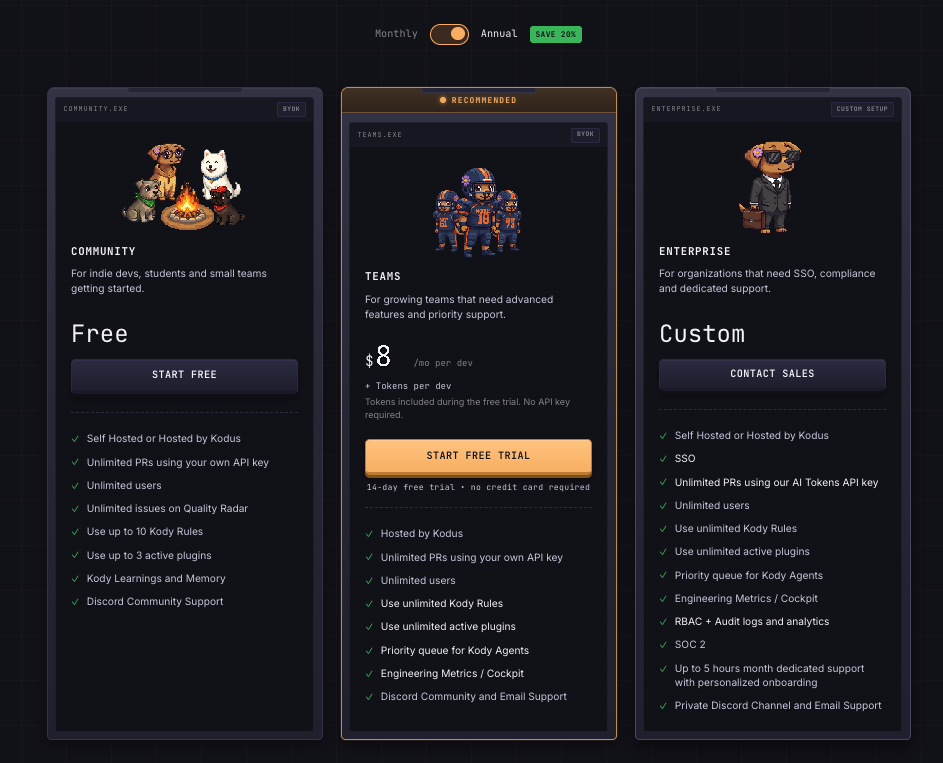 pricing kodus