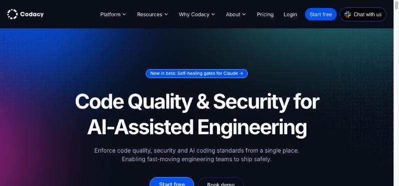 Codacy homepage