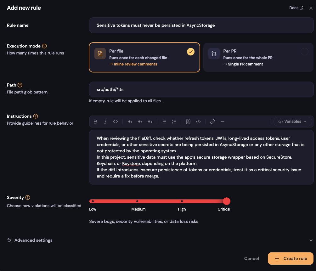 rules code review